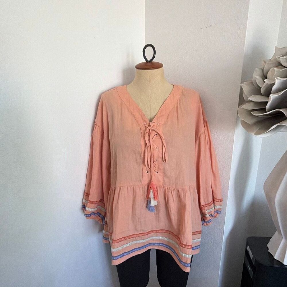 Easel Tassel Blouse Top Size S